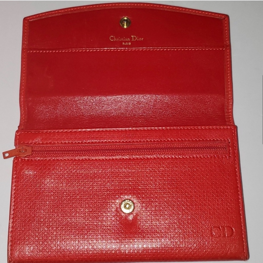 Christian Dior Midsize Red Wallet